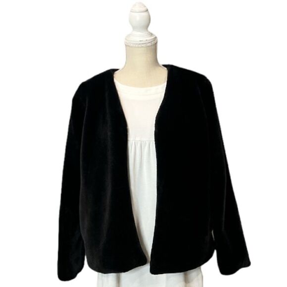 Black Faux Fur Jacket - Picture 1 of 6